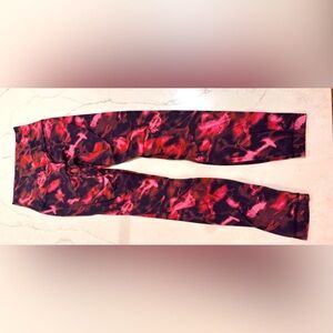 lululemon athletica Red and Black Leggings
